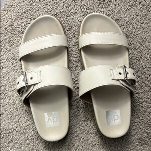 Dolce Vita Cream Double Strap Sandals